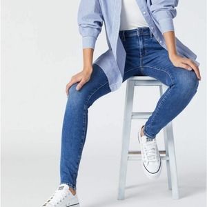 Max Studio Indigo | High rise skinny jeans | plus size 16